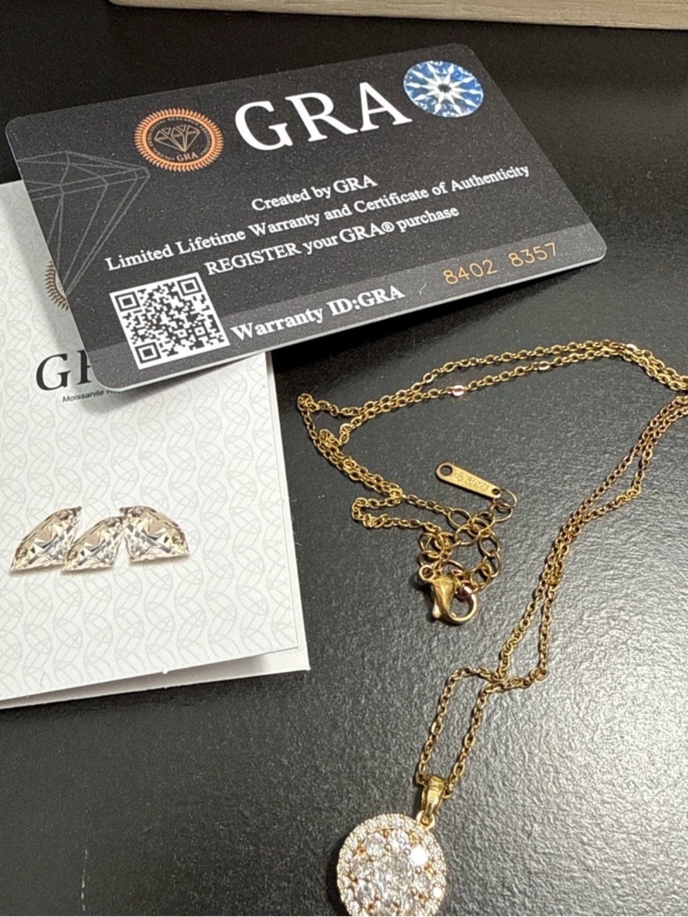 GRA Certified Spinning Moissanite Flower Pendant Necklace